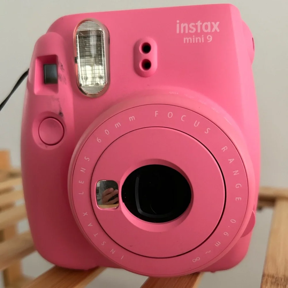 Fuji film Instax mini 9 camera AND grey case